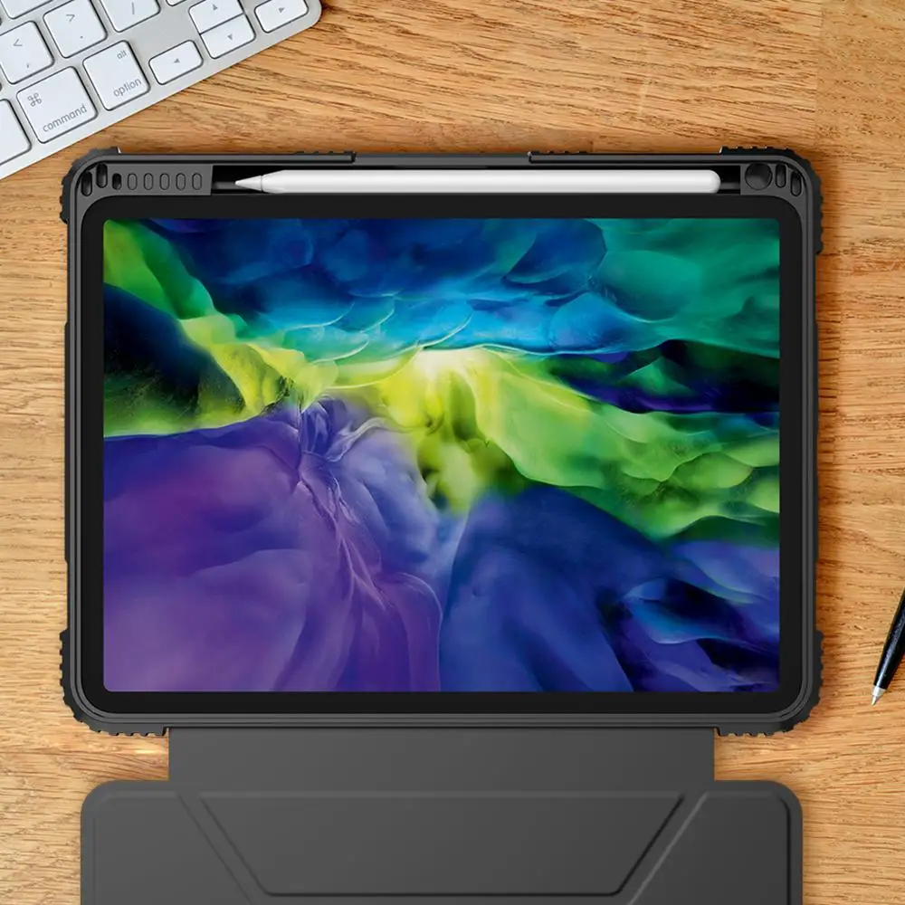 NILLKIN бампер слайд камер чехол для Apple iPad 10 2 9 Pro 11 2020 5 Air 4 2019 7 2018 Флип кожаный на