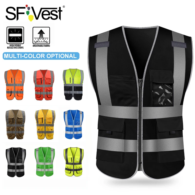 Светоотражающий жилет безопасности SFVest с высокой видимостью рабочая одежда