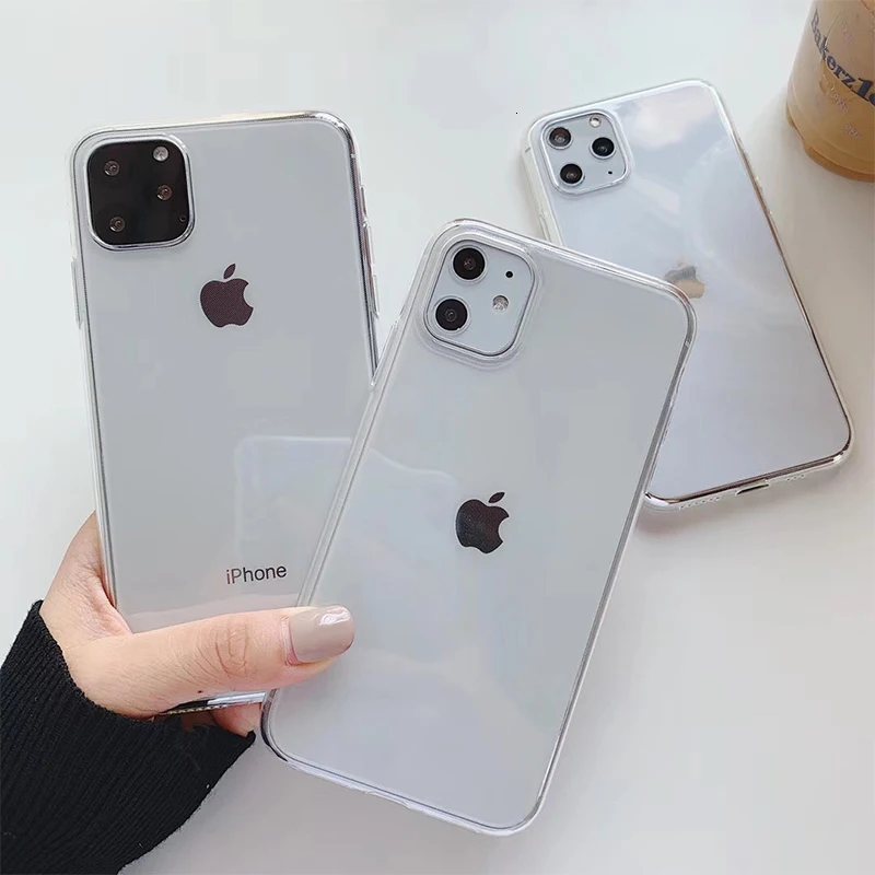 VOZRO Ультратонкий Прозрачный чехол для телефона для Iphone 11 Pro X XR XS Max 6 6S 7 8 Plus чехол Чехлы для телефона аксессуары сумка