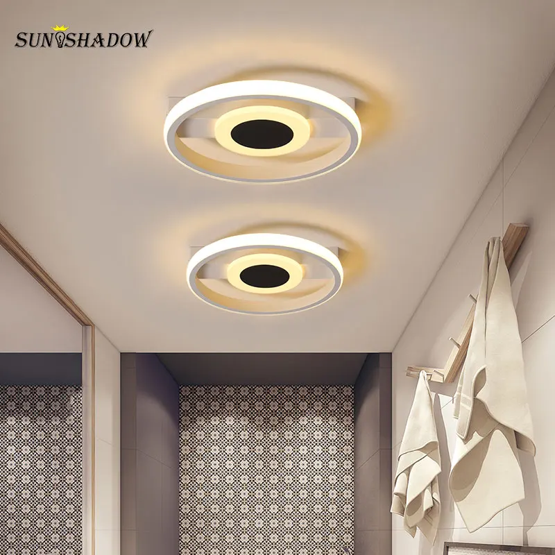 Белый металлический потолочный светильник современный светодиодный для