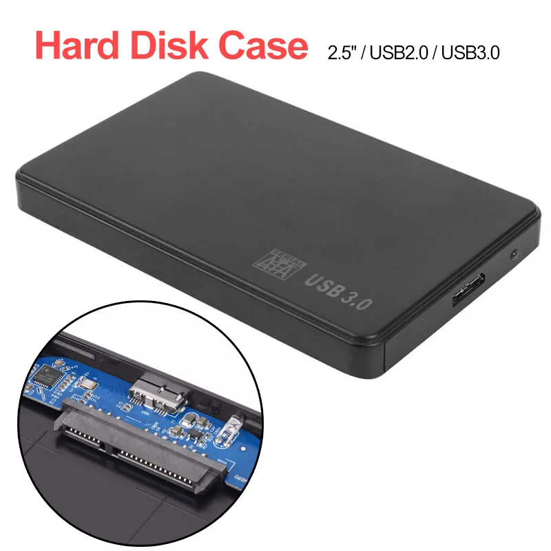 2 5 дюймовый жесткий диск чехол USB 3 0 SATA Корпус SSD HDD Plug and Play поддерживает ТБ