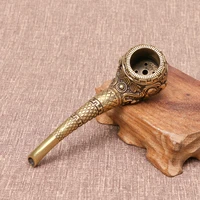 pure copper antique buddha pipe old fashioned traditional big pipe smoking utensils dry pipe handicraft ornaments