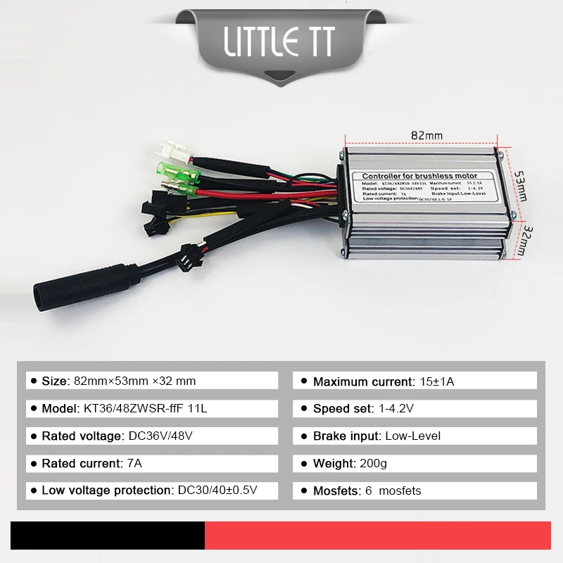 Контроллер для электрического велосипеда 24 В 36 48 светодиодный Вт/250 Вт