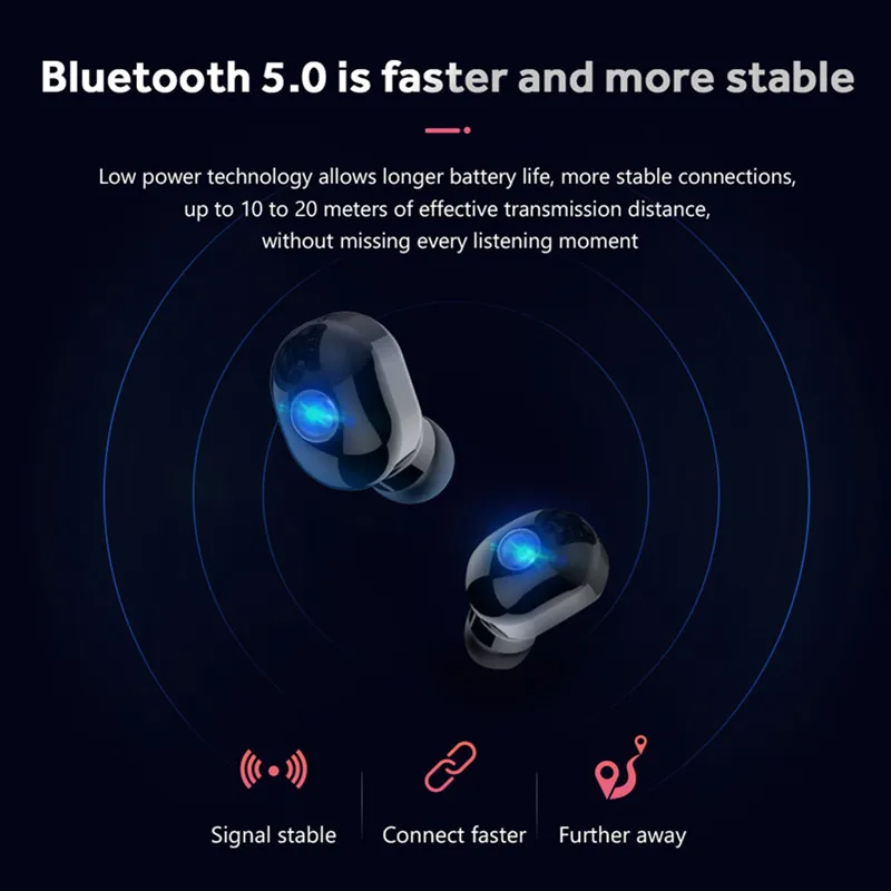 M2T мини беспроводные наушники Bluetooth 5 0 с шумом и басами стерео спортивные