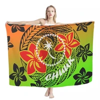 super soft multi color diy custom sarong scarf polynesian style printed travel beach towel household bath towel fine hair