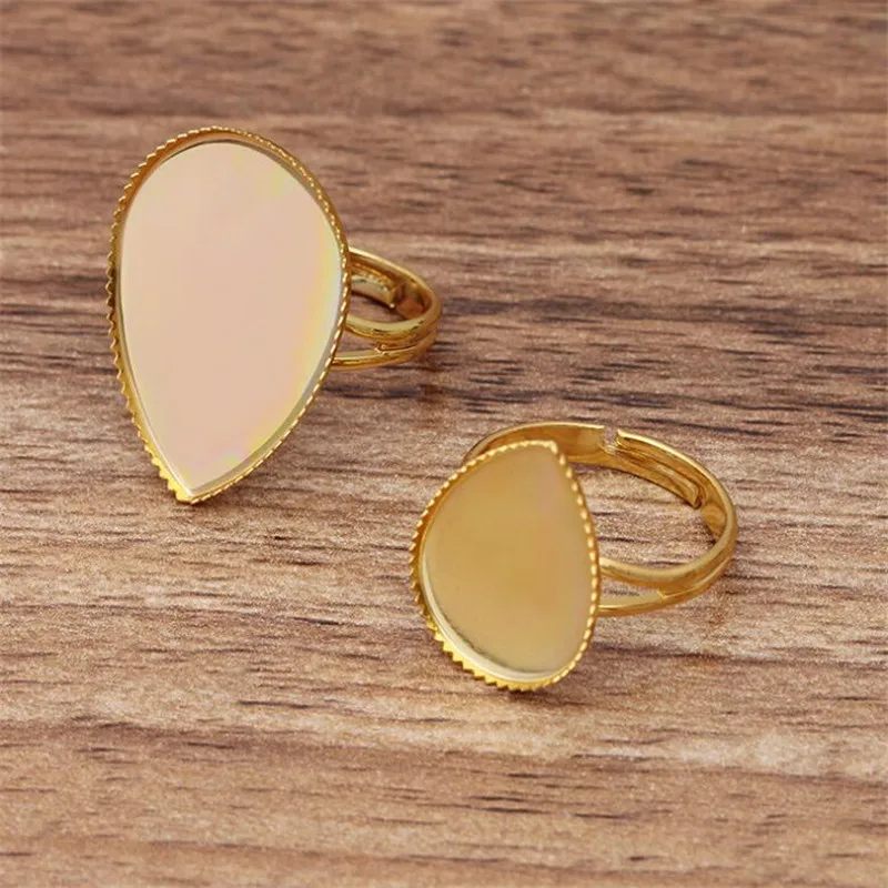 Основа для колец с кабошоном 10 шт./лот основа кабошона 13x12/8 мм/18x25 мм комплектующие