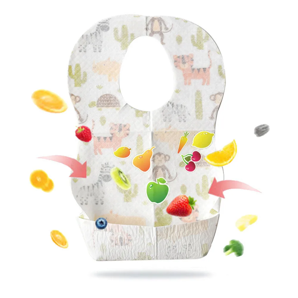 

2020 New 10pcs Infant Waterproof Disposable Bibs Portable Travel Outdoor Home Baby Bib