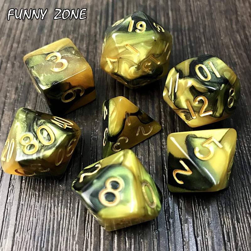 20 видов цветов Набор из 7 шт смешанных Игральный костей покер DnD многогранные