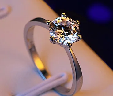 Женские Классические обручальные кольца Sona из чистого серебра 925 пробы с