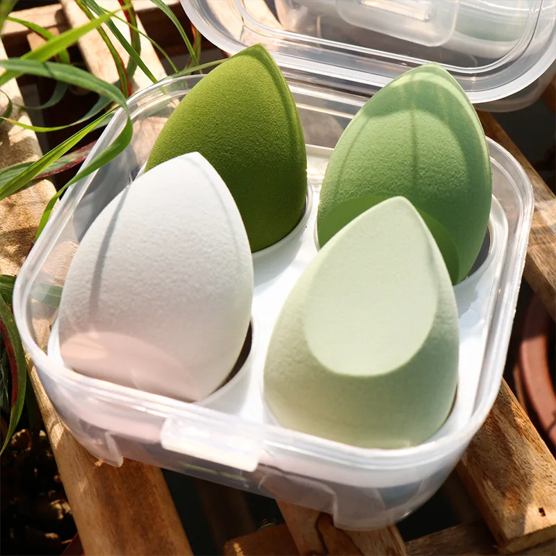 

Beauty eggs Makeup Tool Egg Box Not Eat Powder Super Soft Powder Puff Makeup Foundation Makeup Egg Sponge Tool Wet And Dry Set