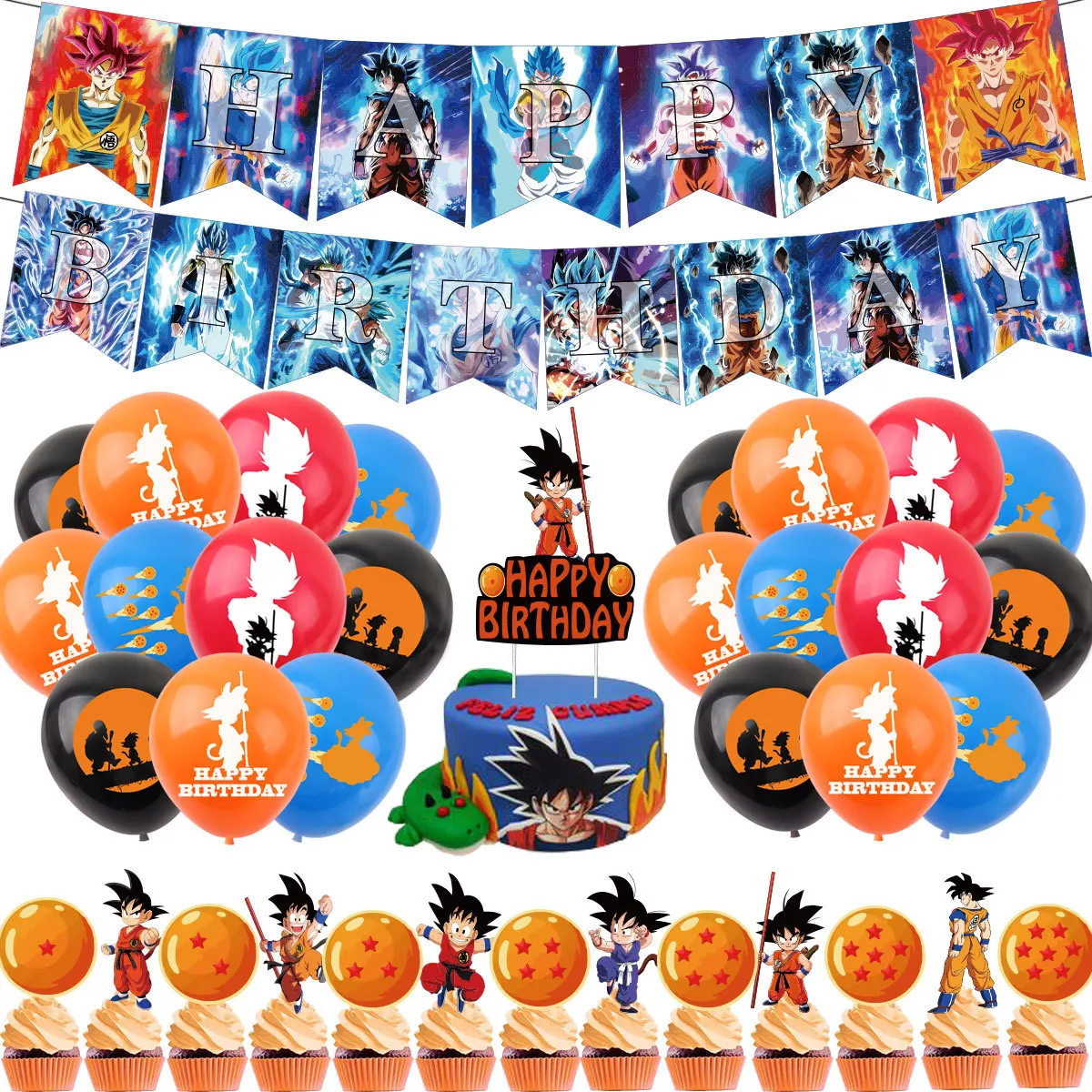 Аксессуары для детской вечеринки в стиле аниме Super Son Goku | Дом и сад