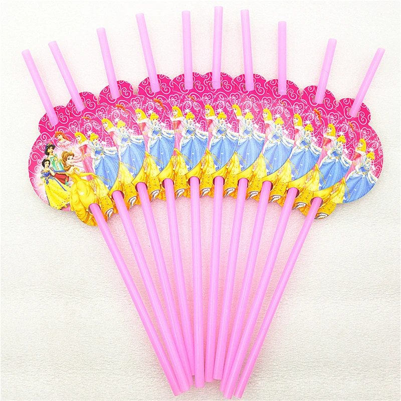 straw 10pcs 108 см* 180 см Ариэль/Белоснежка/Белль/Золушка/Жасмин/Аврора принцесса пластиковая скатерть для украшения дня рождения детей - Цвет: straw 10pcs