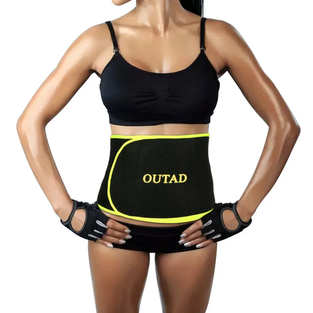

OUTAD Unisex Exercise Comfortable Waist Trimmer Weight Belt Burn Body Shaper Workout Gym Fitness Adjustable Slimming Belt Hot
