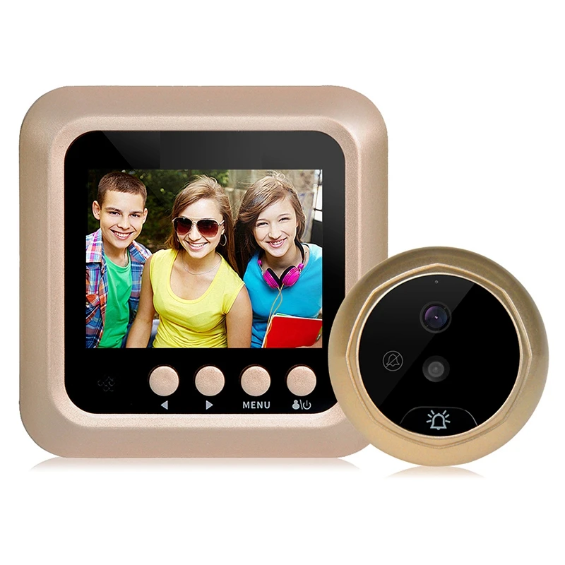 

2.4Inch Lcd Color Screen 160 Degrees Ir Night Door Peephole Camera Photo/Video Recording Digital Door Camera