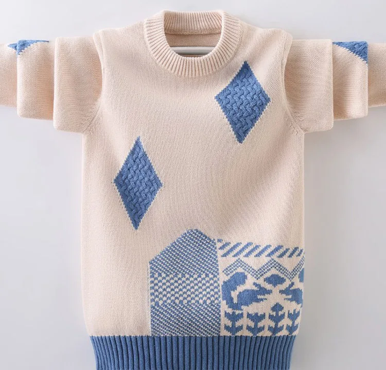 

Boys' Pullover children's cotton knitted sweater coat