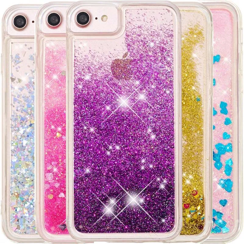 Чехол для iPhone SE 2020 XR X XS 11 Pro Max 8 7 6S Plus 5 5S 4S ipod 6 девочки милый Жидкий Сияющий мягкий