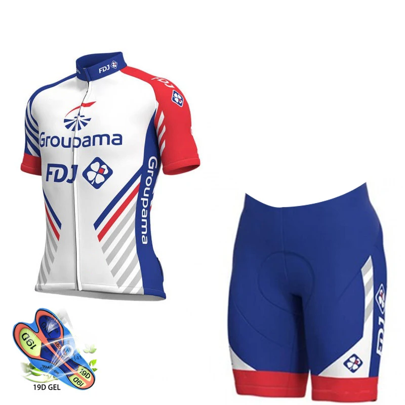 2019 Новинка Pro team groupama FDJ майки для велоспорта дышащий Ropa Ciclismo MTB короткий рукав