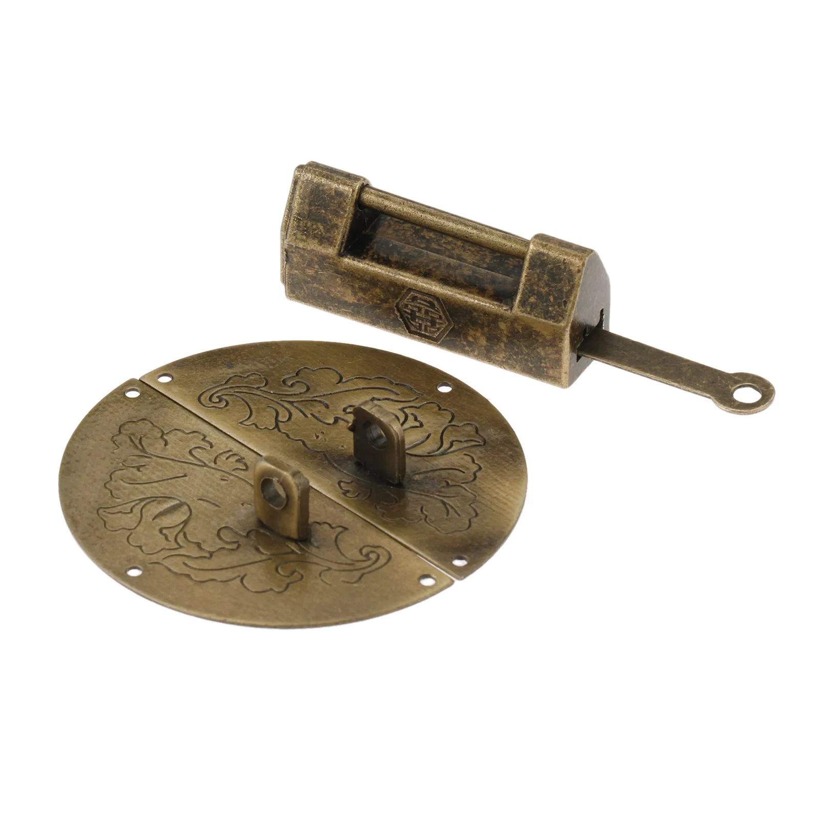 Декоративный замок DRELD для мебели китайский старый + античная коробка