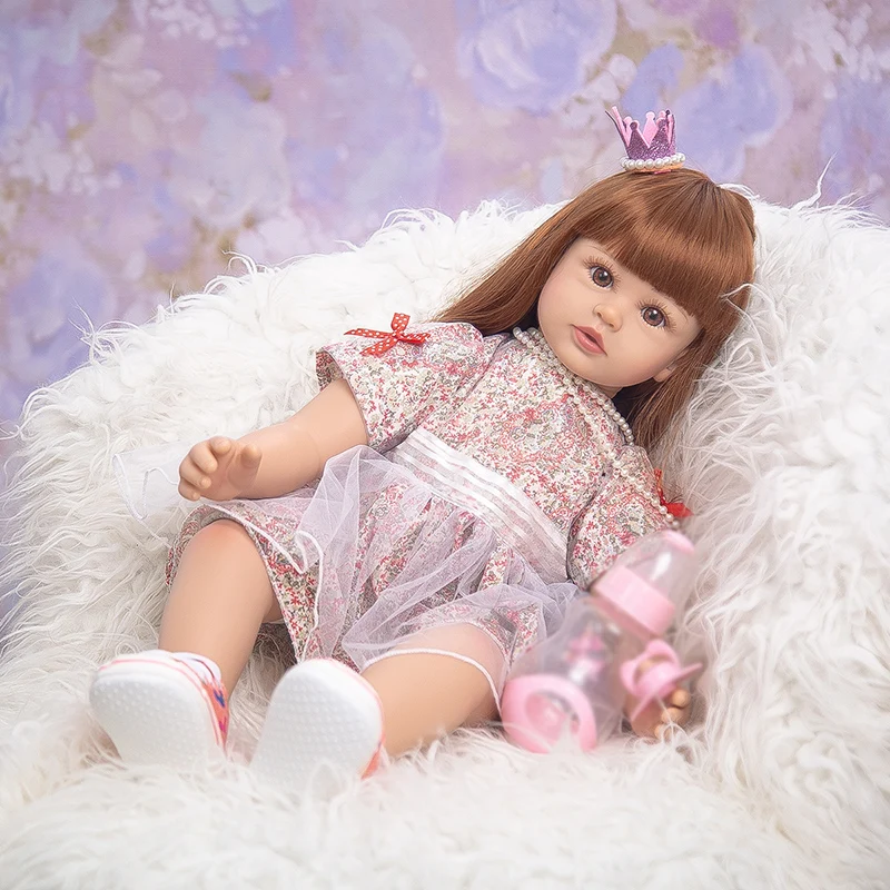 Кукла реборн принцессы подарок на день рождения игровой домик 60 см