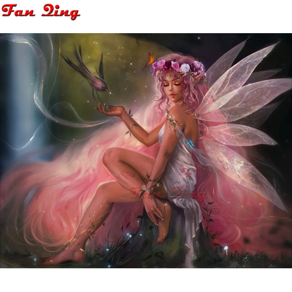 

5D алмазная вышивка Алмазная картина красивая девушка эльф Вышивка крестом Рукоделие ручная работа Алмазная мозаика полная дрель