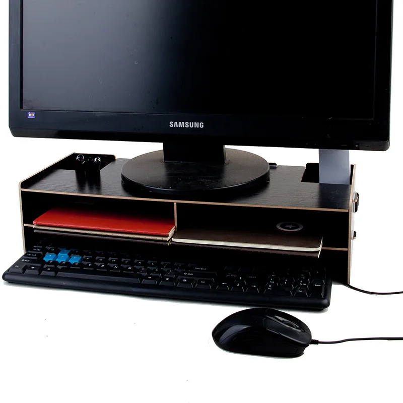 1 шт. деревянная настольная подставка для монитора телевизора настольный