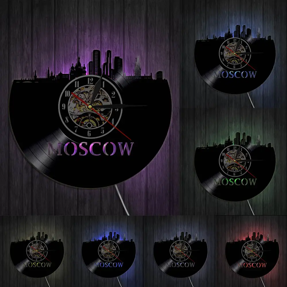 Настенные часы в русском стиле декор для стен винтажном виниловая запись