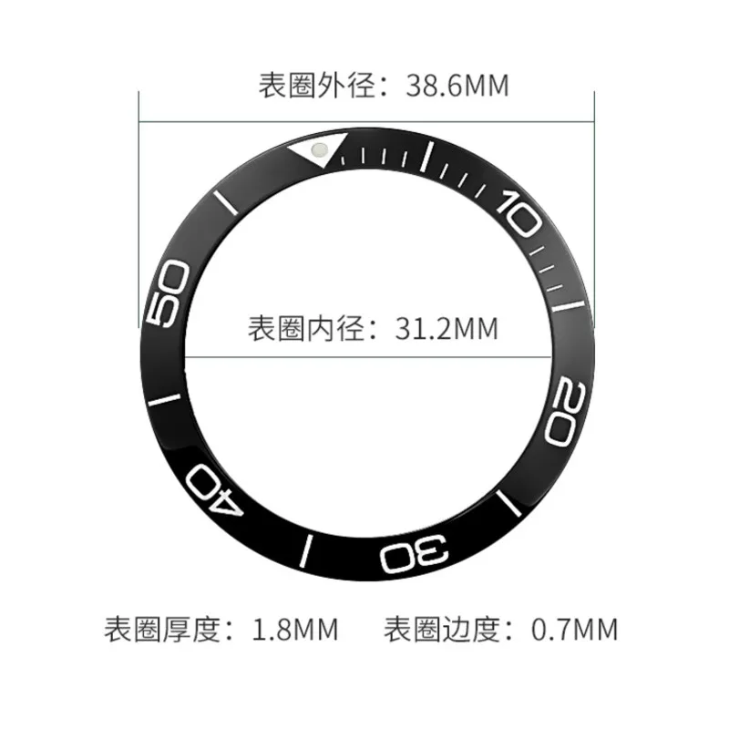 

SmartWatch Accessories For Longines Conquest 38.6mm-31.2mmr Ceramic Bronze Steel Bezel Insert Replacement Black Parts Watch Ring