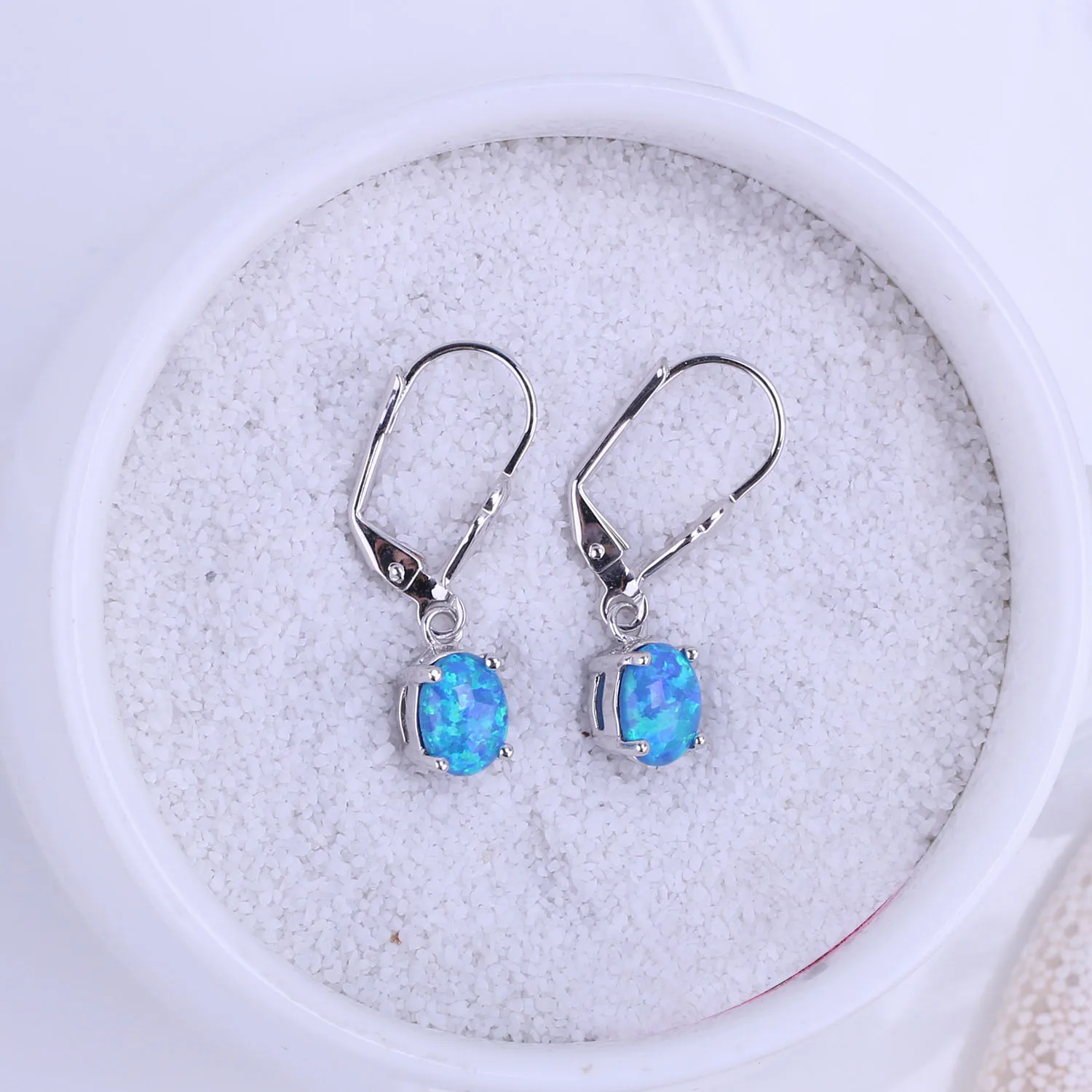 

Opal Friendship Dangle Earrings 925 Sterling Silver Hanging Earrings For Women Fashion Jewelry Gift For Womens Girls