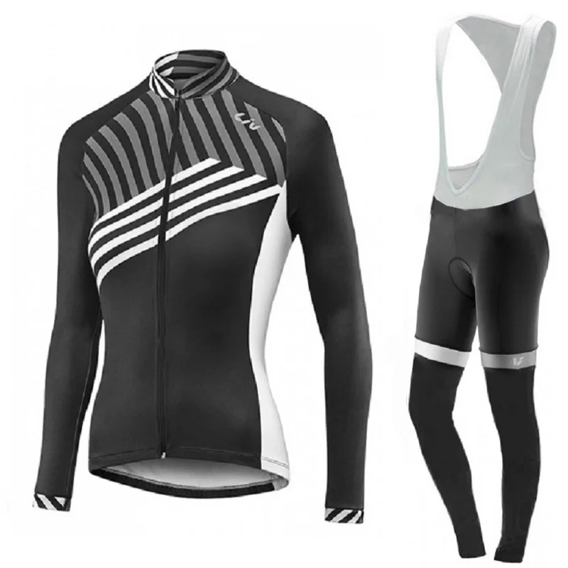 LIV 2018 женский спортивный трикотажный комплект с длинным рукавом для велоспорта