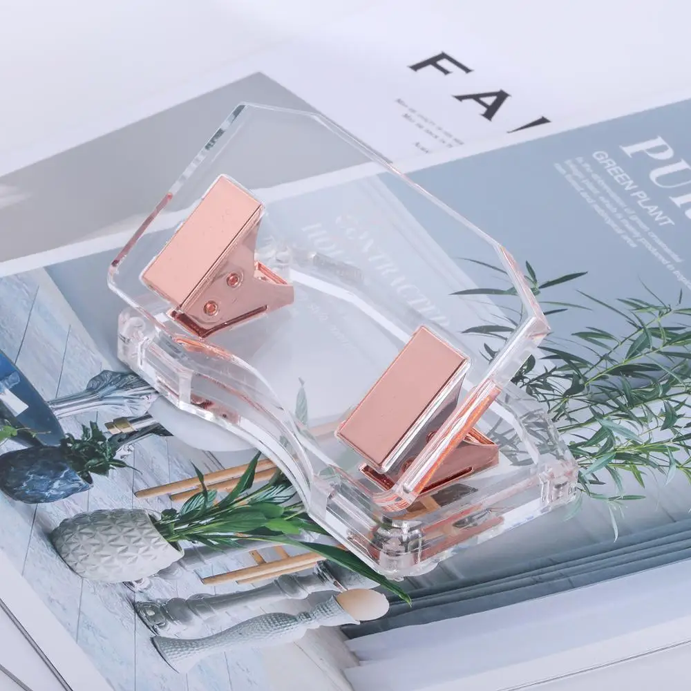 Акриловые золотые плоские стандартные Дырокол (10 листов) канцелярские