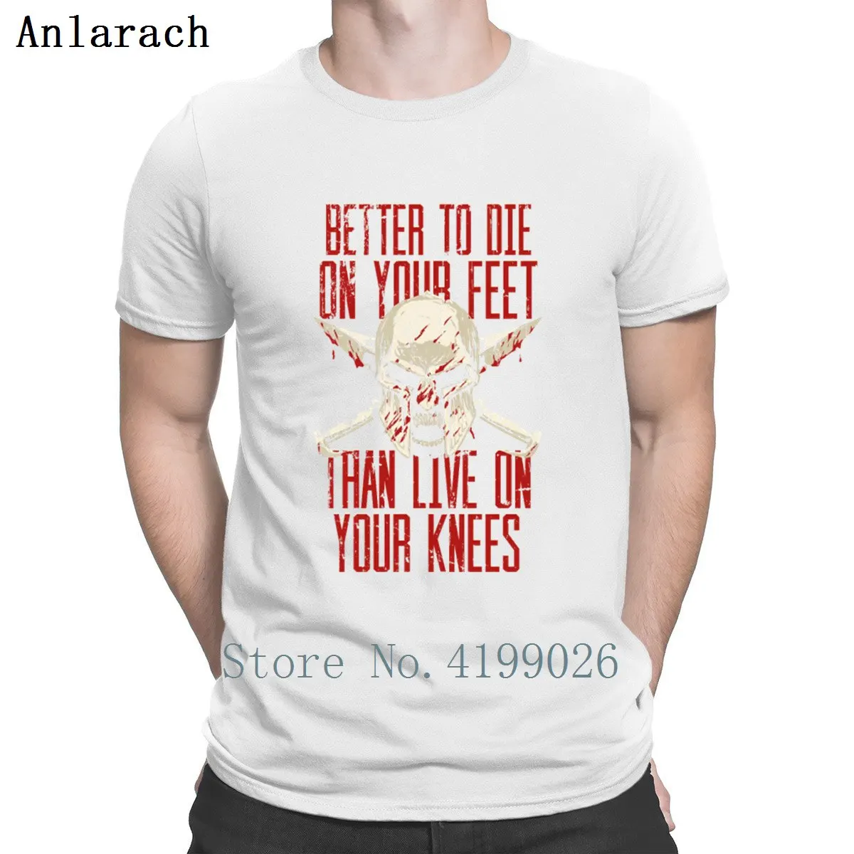 Весенняя Мужская футболка с принтом Спарты Спартан лучше умреть на ногах фанки