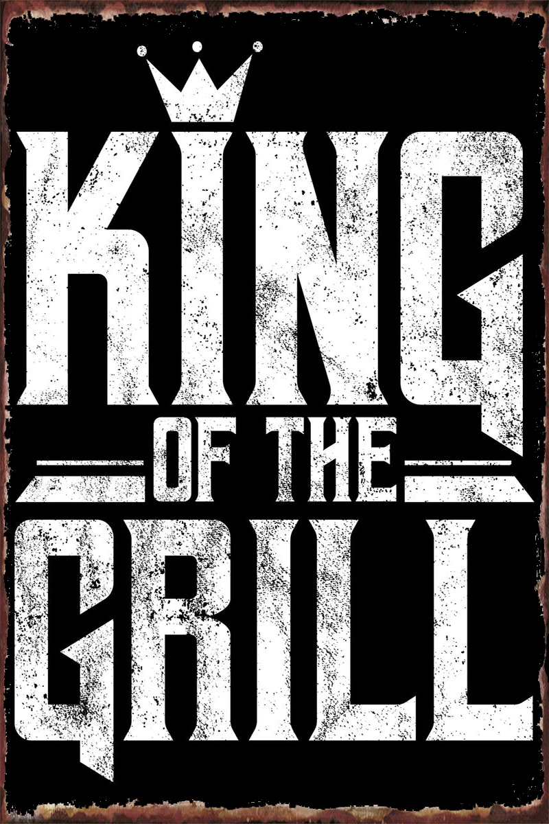 Гриль шеф-повара гриль ретро винтажный металлический знак жестяная вывеска