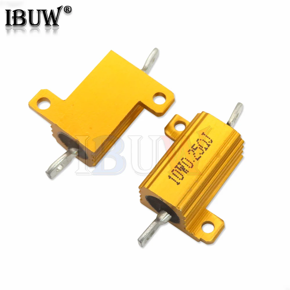 1 шт. RX24 10 Вт алюминиевый мощный металлический корпус чехол проволочный резистор 0