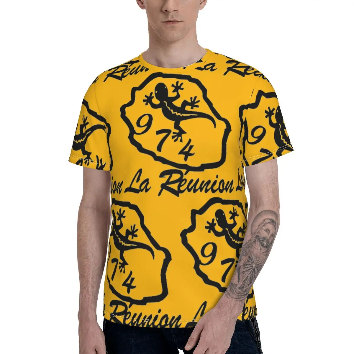 

La Reunion T-shirt Promo Novelty Men's T Shirt Print R248 Cool Tees Tops European Size