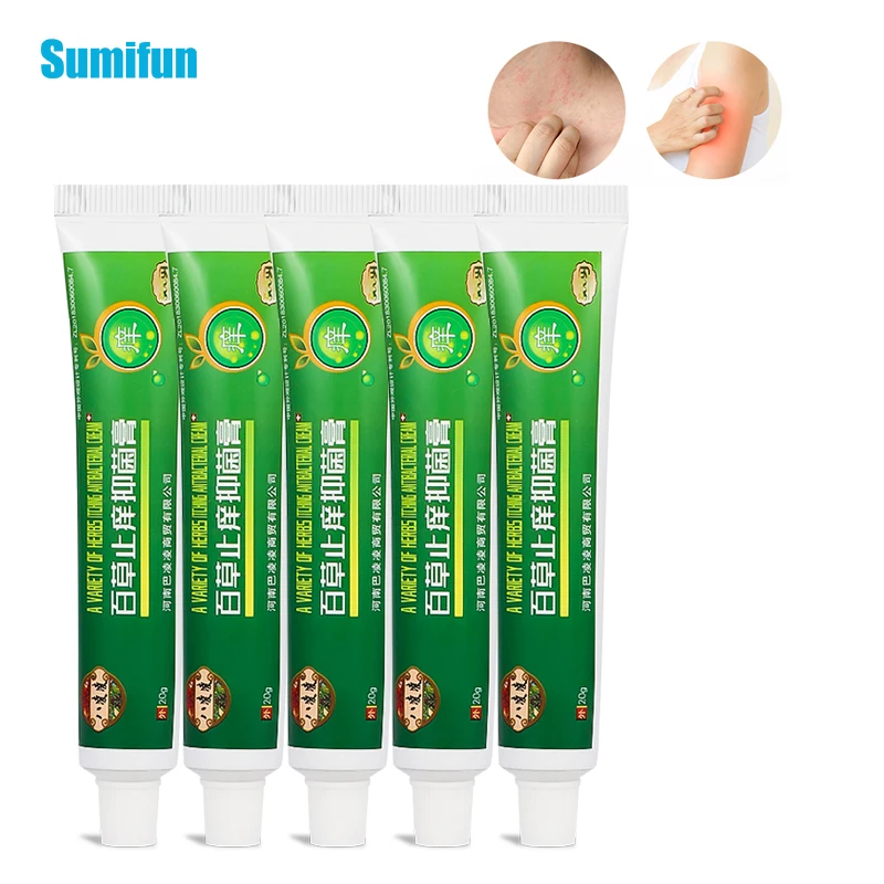 

5Pcs Dermatitis Antibacterial Cream Eczema Treatment Psoriasis Ointment Anti Itching Prevent Mosquito Bites Skin Care