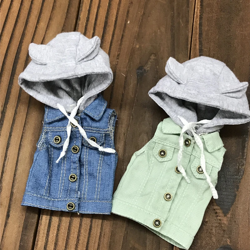 Blyth жилет с капюшоном Azone джинсовое пальто Одежда для кукол (подходит BJD Pullip Lati Licca