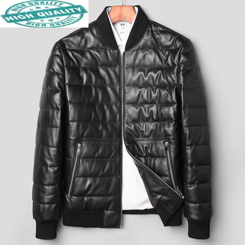 

Зимнее Мужское пальто из овчины, мужские теплые пуховики из натуральной кожи, мужские куртки 72C2701 YY288