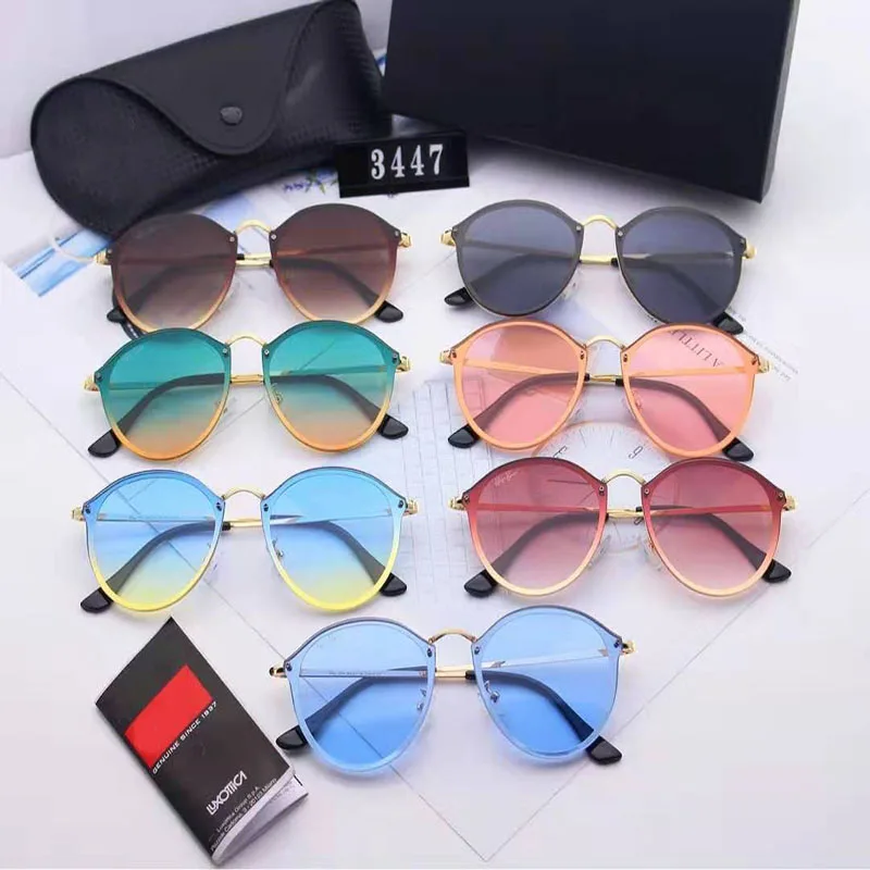 

2020 summer new sunglasses round frame punk style ladies sunglasses gradient color polarized ladies sunglasses designer style