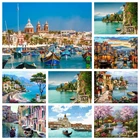 5D алмазная живопись своими руками Венеция-город на воде Полный Набор для вышивки крестиком Мозаика пейзаж Стразы картина вышивка домашний декор