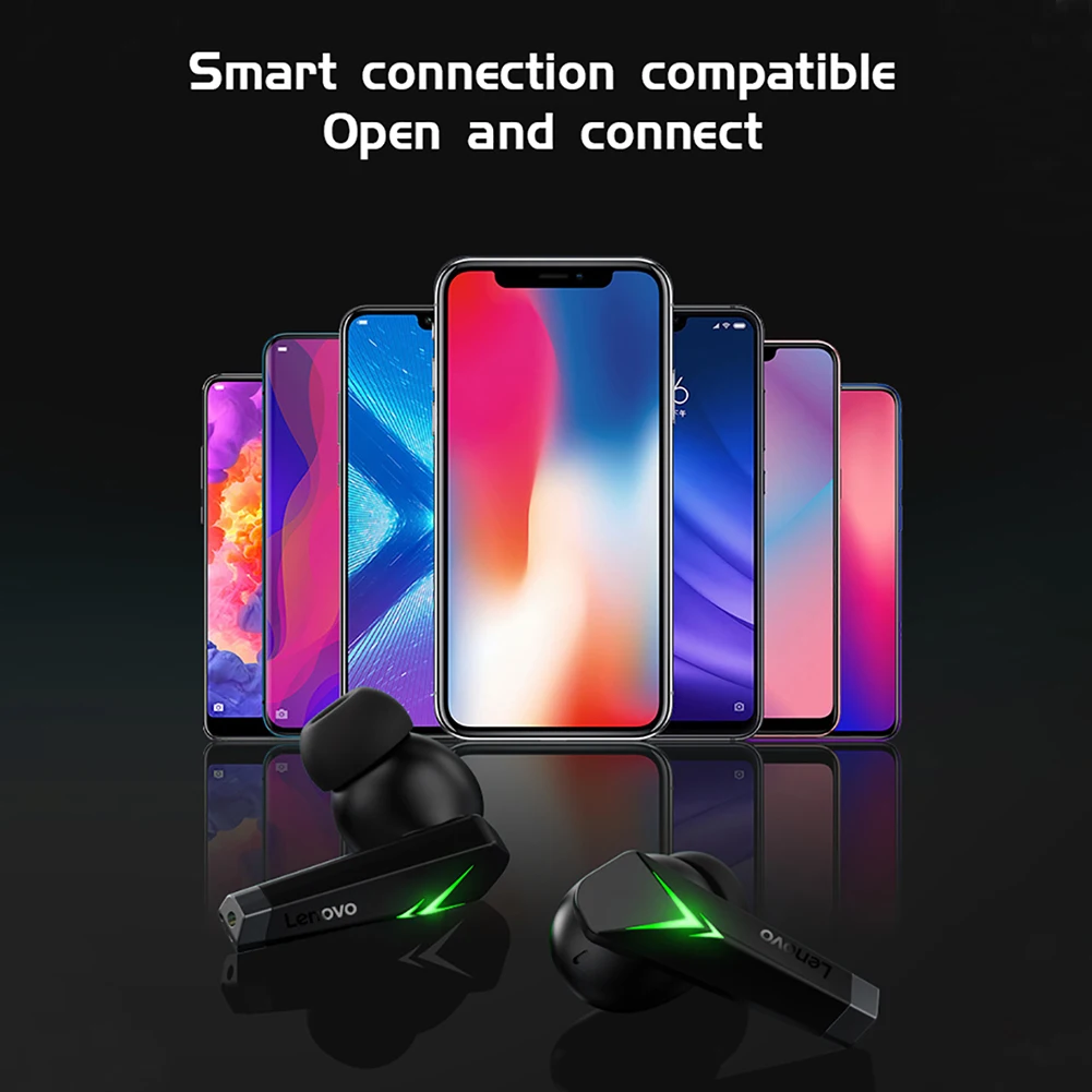 

For Lenovo LP6 True Wireless Gaming Earbuds Low Latency Bluetooth 5.0 In-Ear Headphones TWS HiFi Stereo Earphones with Microphon