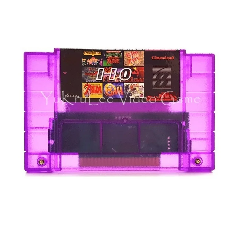 16-битная картридж для видеоигр 110 в 1 для Nintendo SFC/SNES US NTSC английская версия
