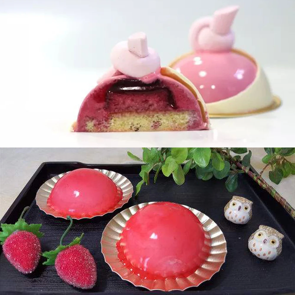 

Half Sphere Silicone Soap Molds Bakeware Cake Decorating Tools Pudding Jelly Chocolate Fondant Mould Ball Shape Biscuit Tool