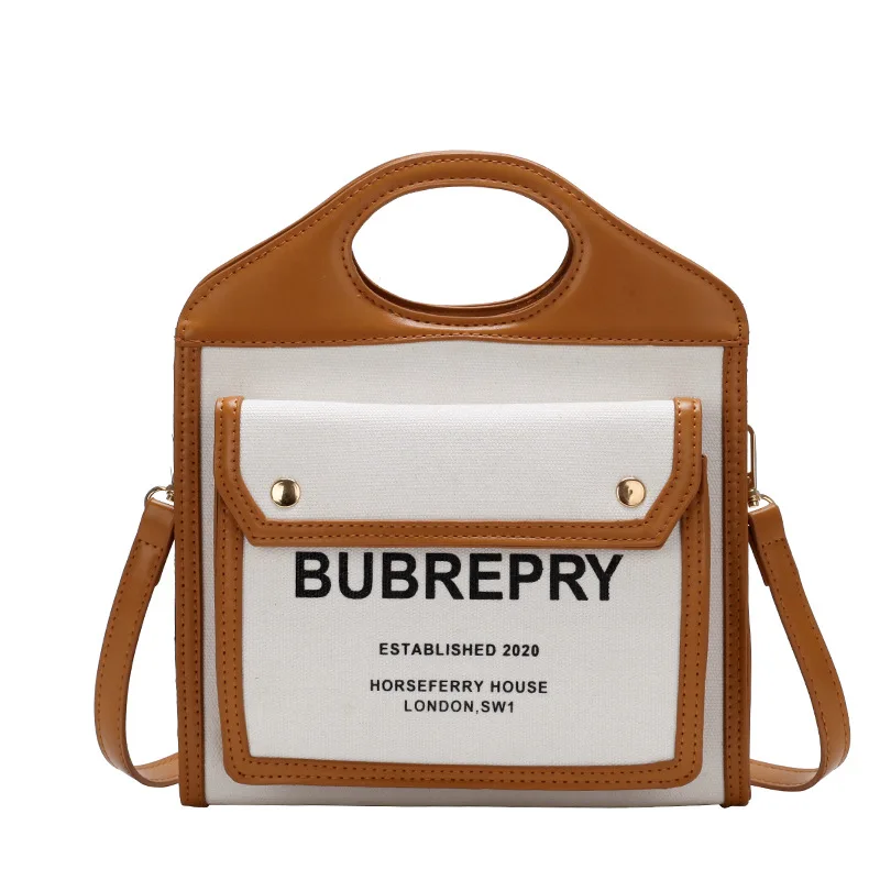 

2021 Newest Luxury Designer Handbag Trendy Tote Bags For Women Contrast Color Crossbody Bag Fashion Letter Canvas Shoulder Bag