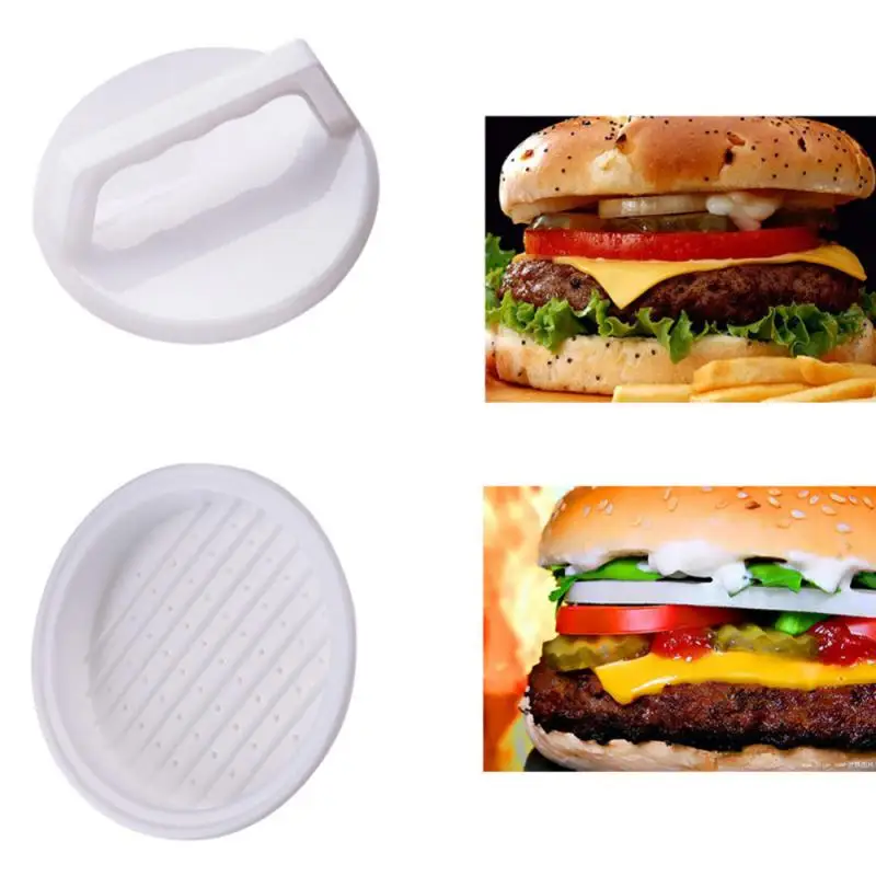 

NEW Round Shape Hamburger Press Food-Grade Plastic Hamburger Meat Beef Grill Burger Press Patty Maker Mold Mould Kitchen Tool