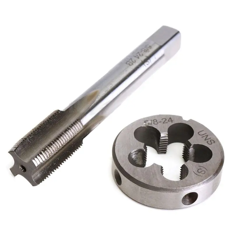 5/8-24 UNEF Hand Tap & Round Die Set Alloy Steel Right Tapping Cutting Tool | Инструменты