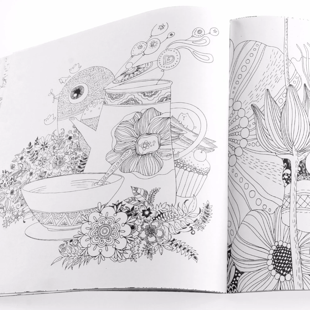 Сказочные сказки и волшебные мечты для детей взрослых граффити раскраска 25*25