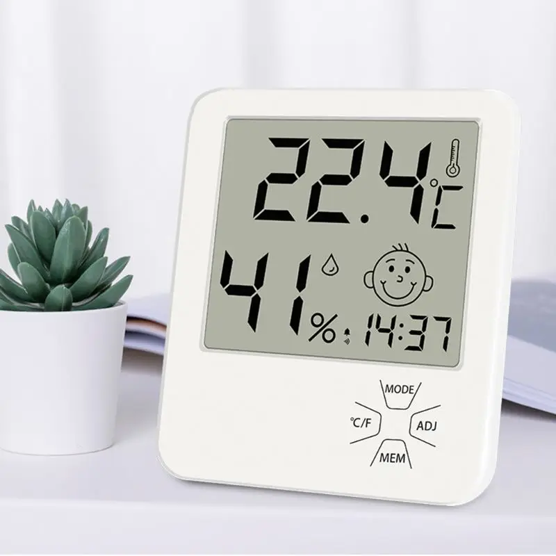 indoor room lcd display electronic temperature humidity meter digital thermometer hygrometer weather station alarm clock free global shipping