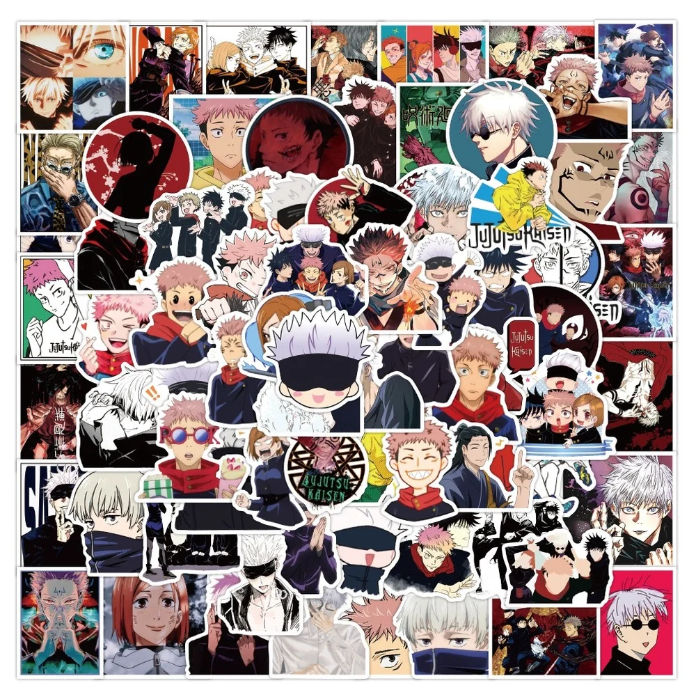 

100PCS Anime Sticker Jujutsu Kaisen Laptop Skateboard Helmet Luggage Waterproof Conjuration back to the station Children's Toys