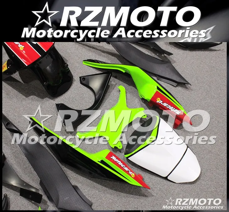 

High quality New ABS Motorcycle Fairing Kit fit for Kawasaki Ninja ZX6R 636 2009 2010 2011 2012 Full Bodywork set Green Red