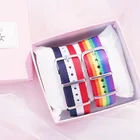 Радужный Плетеный веревочный браслет Pride, ювелирные изделия для геев, лесбиянок браслет дружбы Подарочный, для женщин, мужчин, 6 типов
